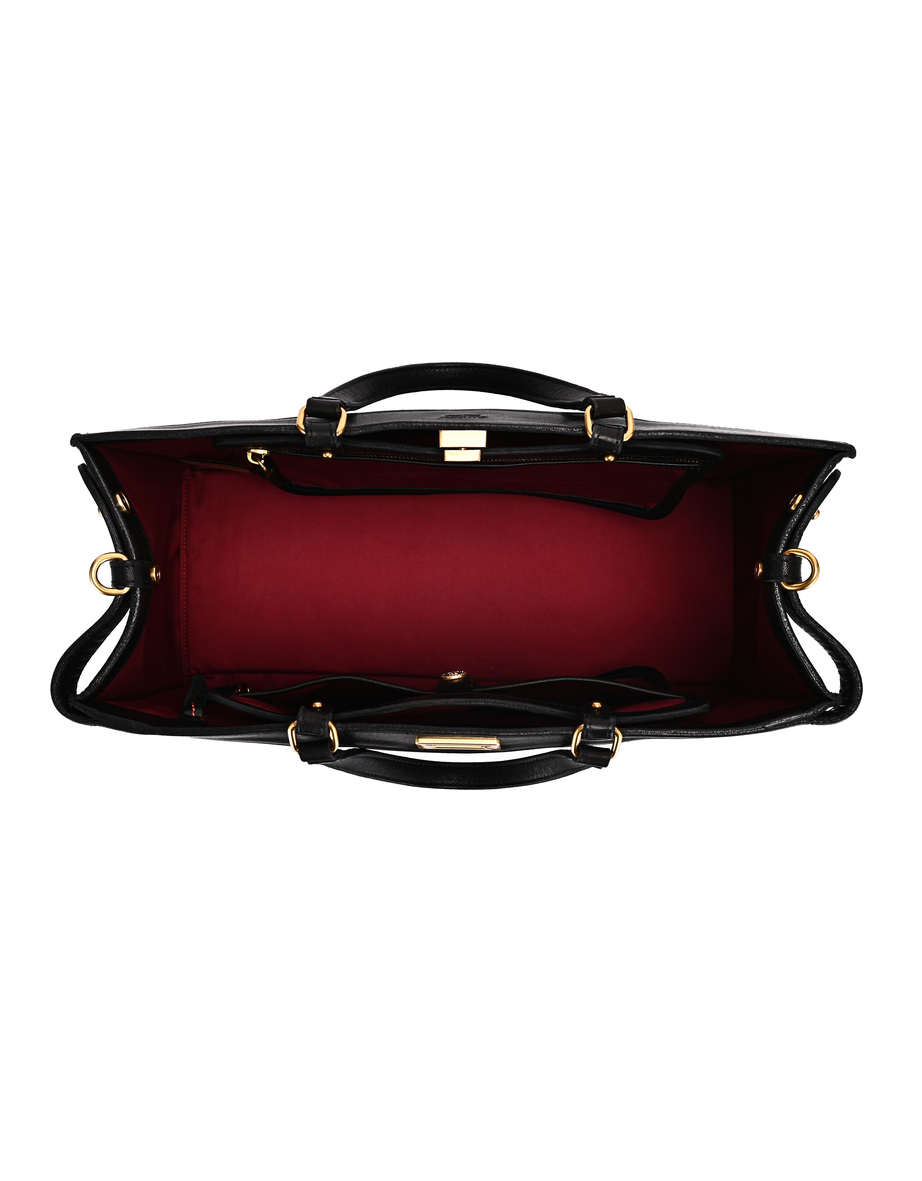 OLD TREND Ixia Genuine Leather Jet Set Travel Tote, Alternate, color, Black