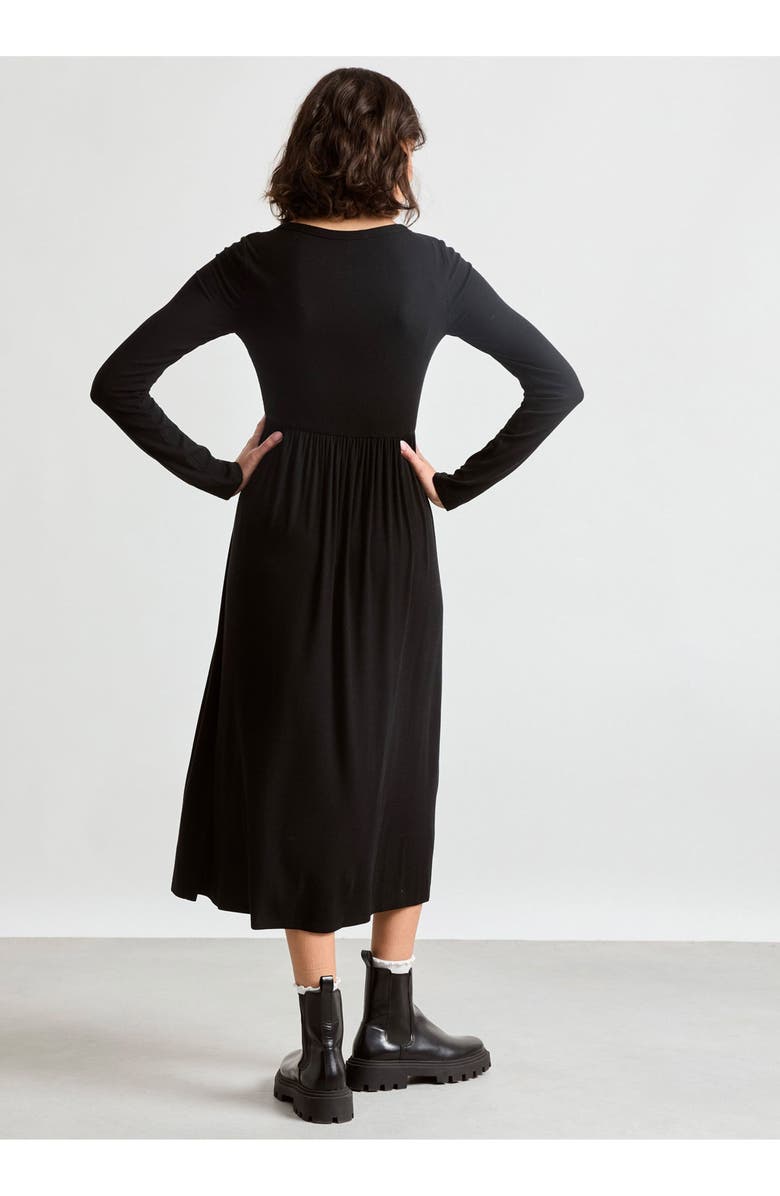 HATCH The Softest Rib Nursing Dress, Alternate, color, Black