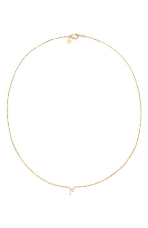 Petit Moments Call Me By Your Name Initial Pendant Necklace In Gold - F
