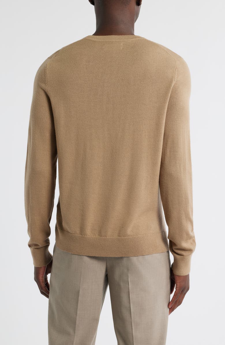 Nordstrom Italian Merino Wool Crewneck Sweater, Alternate, color, Tan Amphora