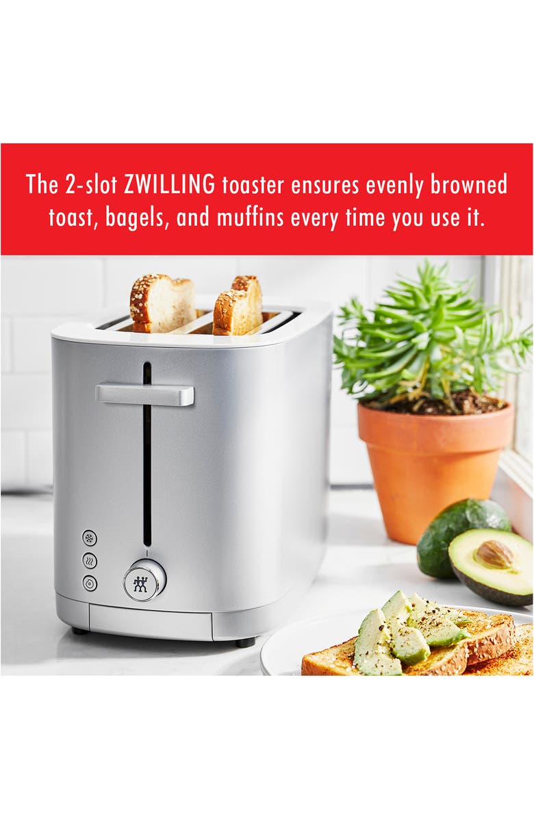 ZWILLING Enfinigy 2-Slot Toaster, Alternate, color, Stainless Steeldnu