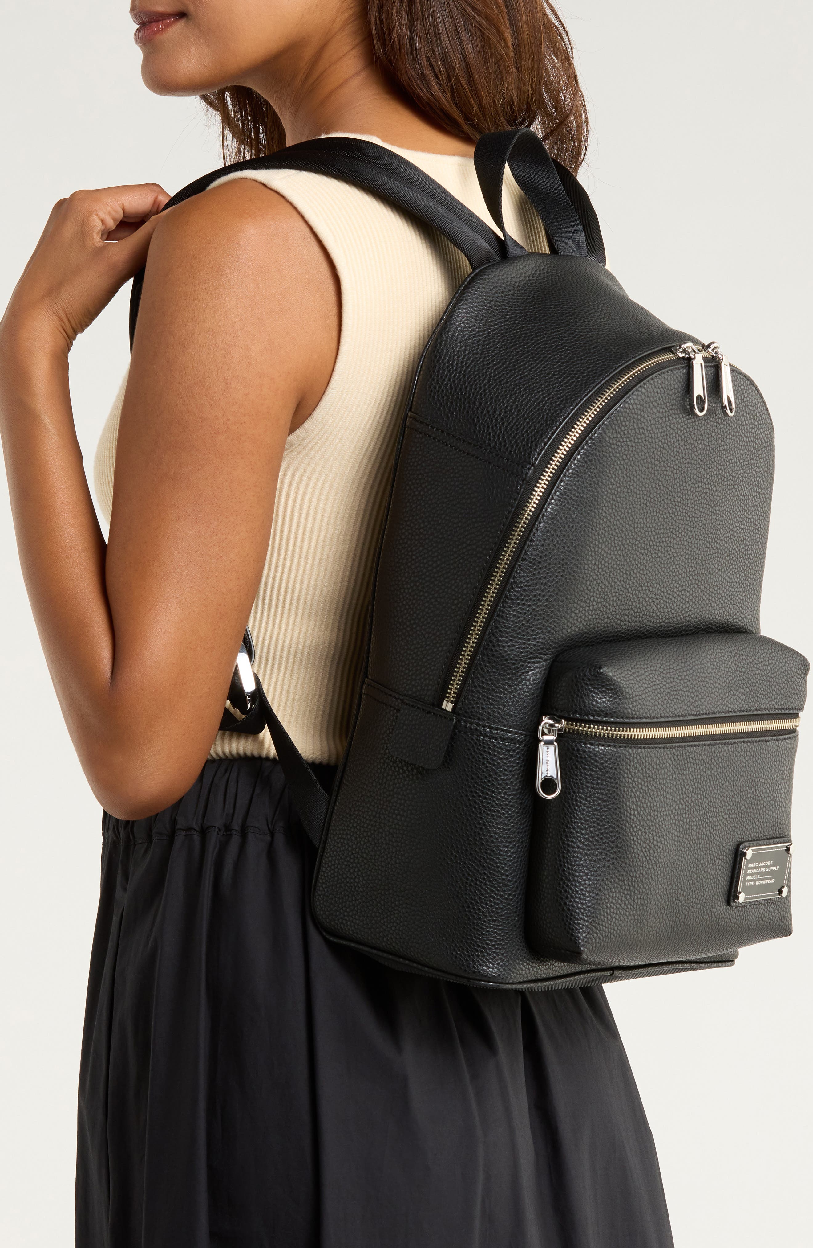 Marc Jacobs Workwear Backpack, Alternate, color, Black