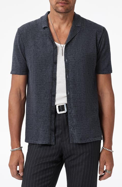 Nayeem Etching Print Organic Cotton Camp Shirt