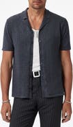 John Varvatos Nayeem Etching Print Organic Cotton Camp Shirt