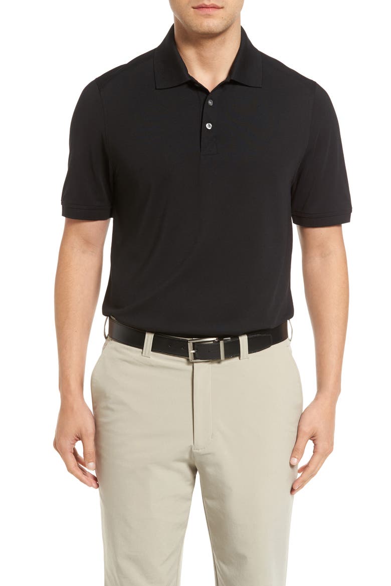 Advantage Tri-Blend Piqué Polo, Main, color, BLACK