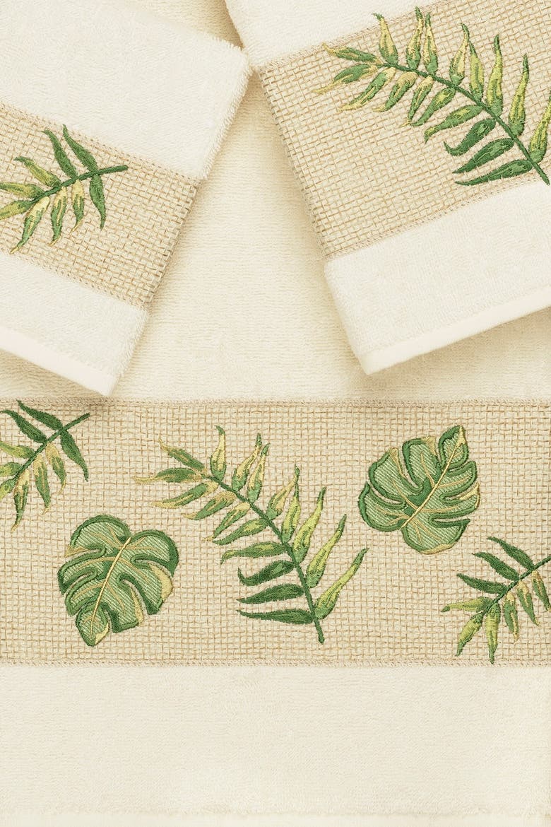 Zoe 3-Piece Embellished Towel Set - Cream, Alternate, color, CREAM