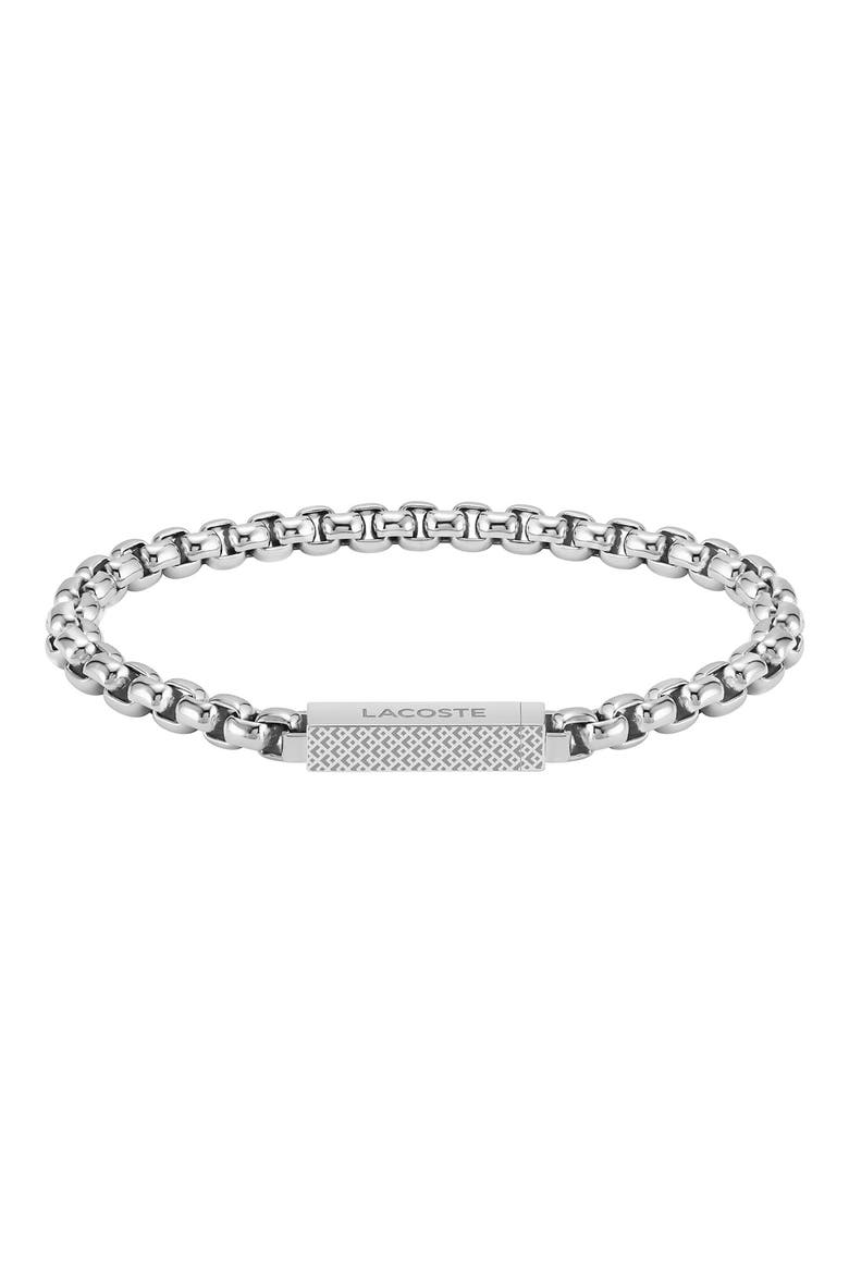 Men's Lessential Bar Pendant Bracelet, Main, color, SILVER