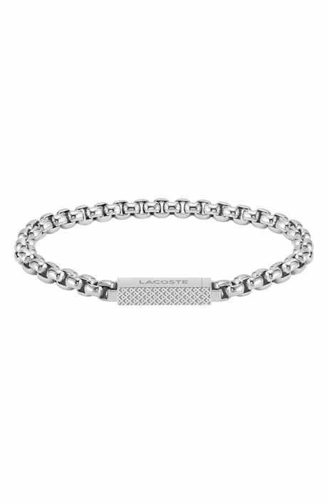Men's Large Box Chain Link Bracelet, 5mm