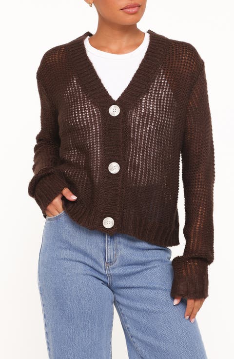 Gardner Open Stitch V-Neck Cardigan
