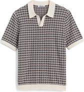 Madewell Plaid Johnny Collar Polo Sweater