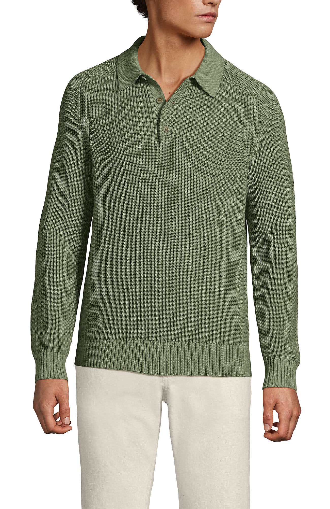 Long Sleeve Drifter Polo Sweater - image 3