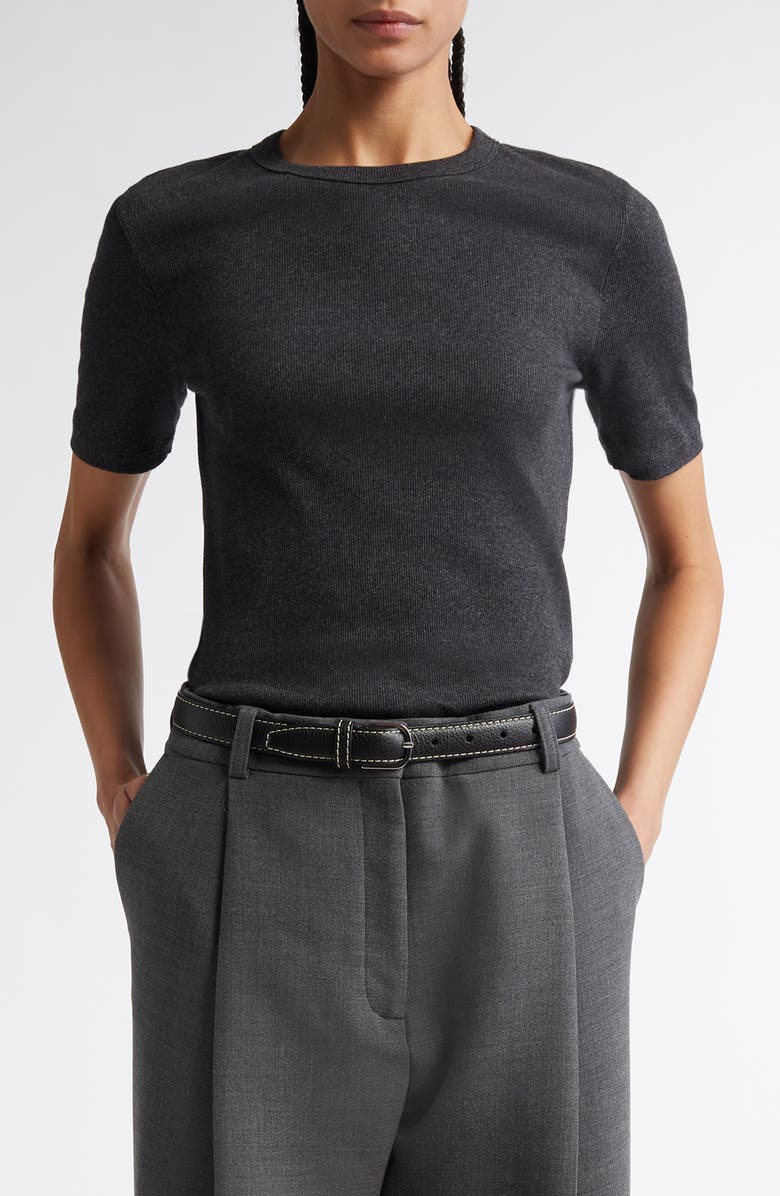 TOTEME Classic Rib T-Shirt, Main, color, 