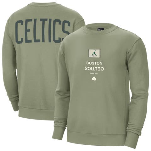 Men's Jordan Brand Green Boston Celtics Courtside Statement Edition Heavyweight Pullover Sweatshirt