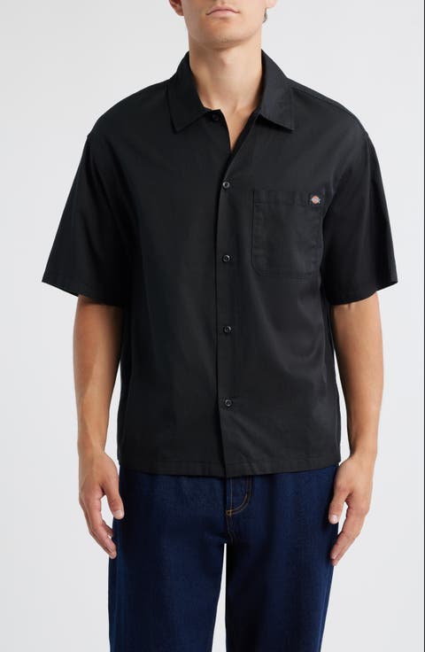 Lynville Short Sleeve Lyocell & Cotton Button-Up Shirt
