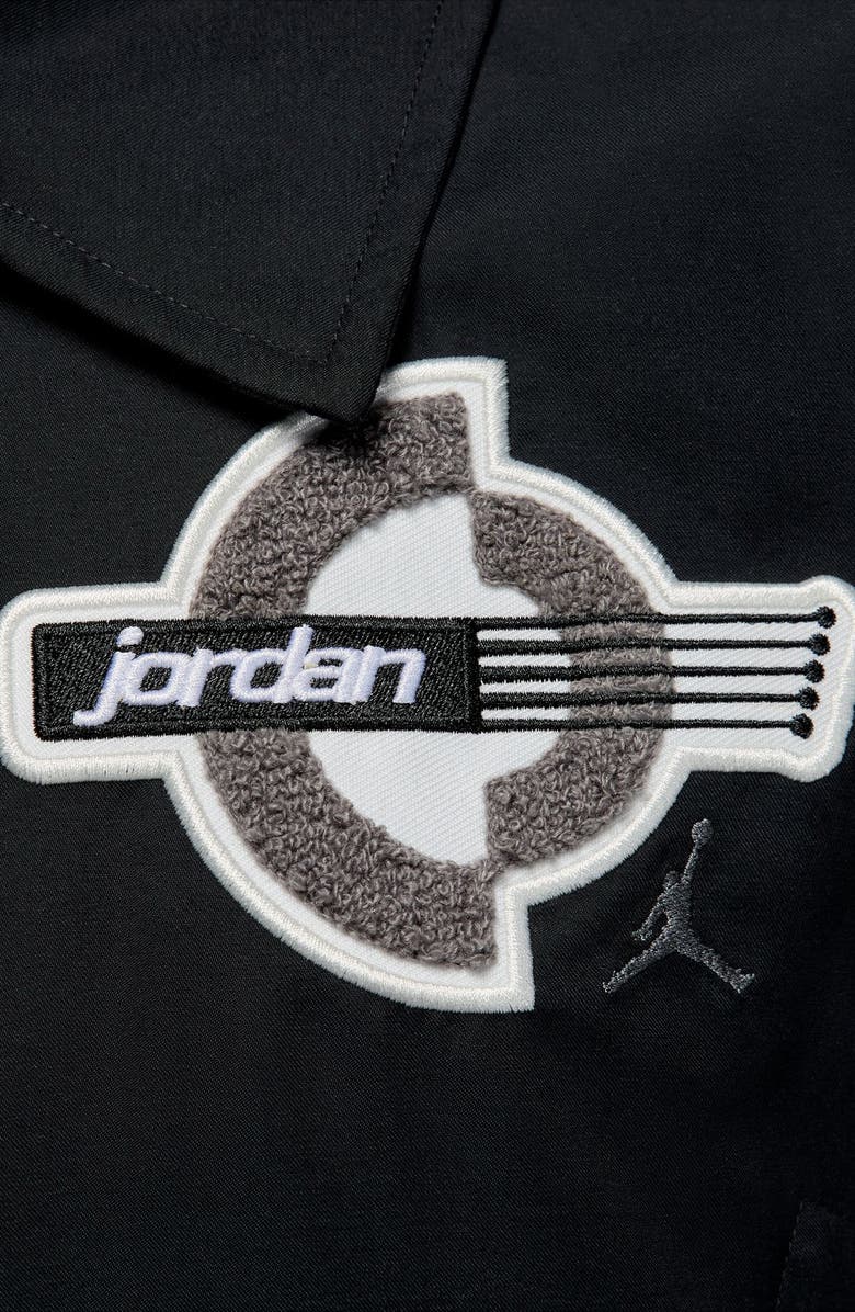 Jordan Brooklyn Varsity Coach's Jacket, Alternate, color, Black/ Black/ Iron Grey