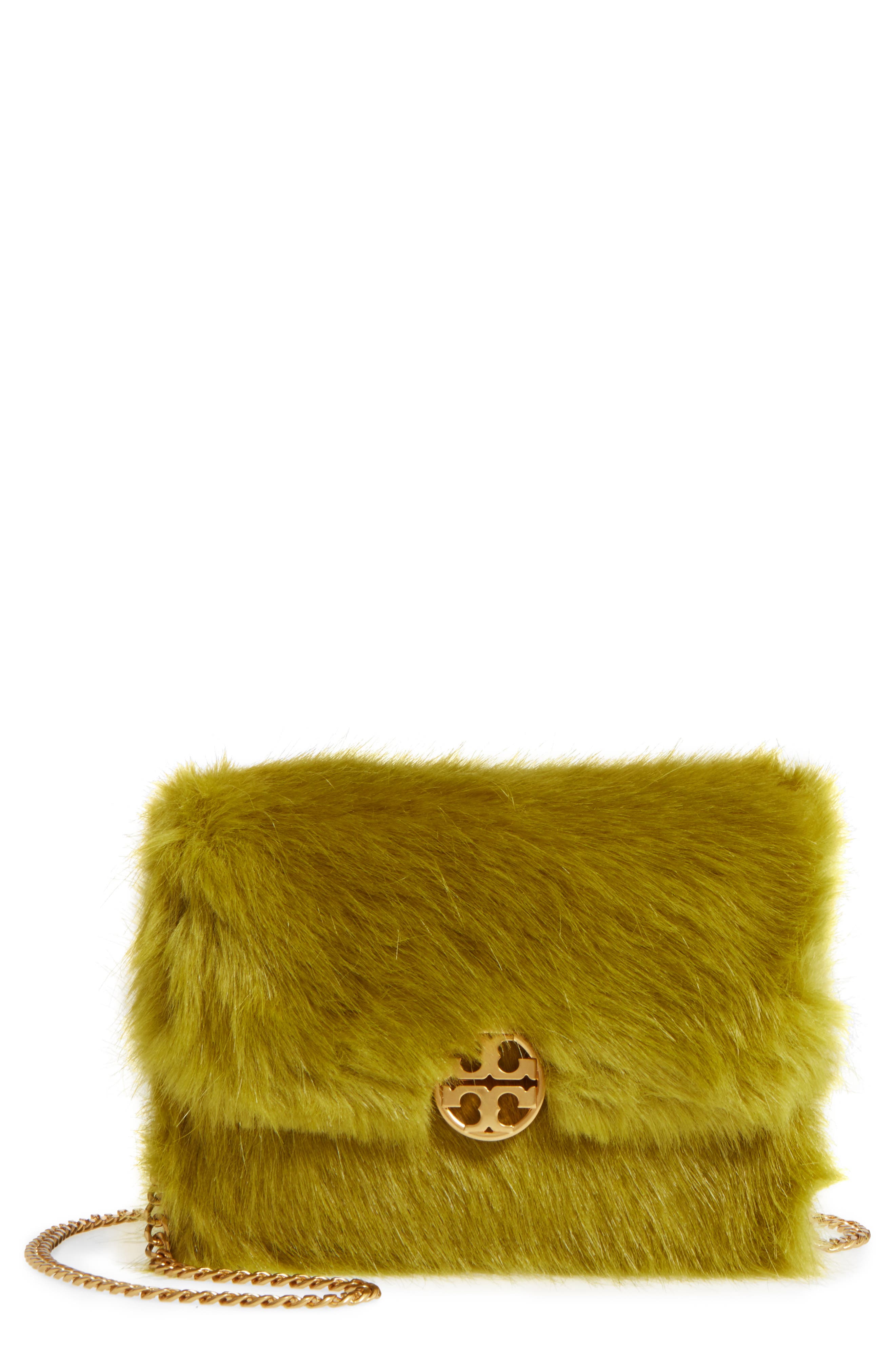 Mini Chelsea Faux Fur Convertible Crossbody Bag, Main, color, CRESS
