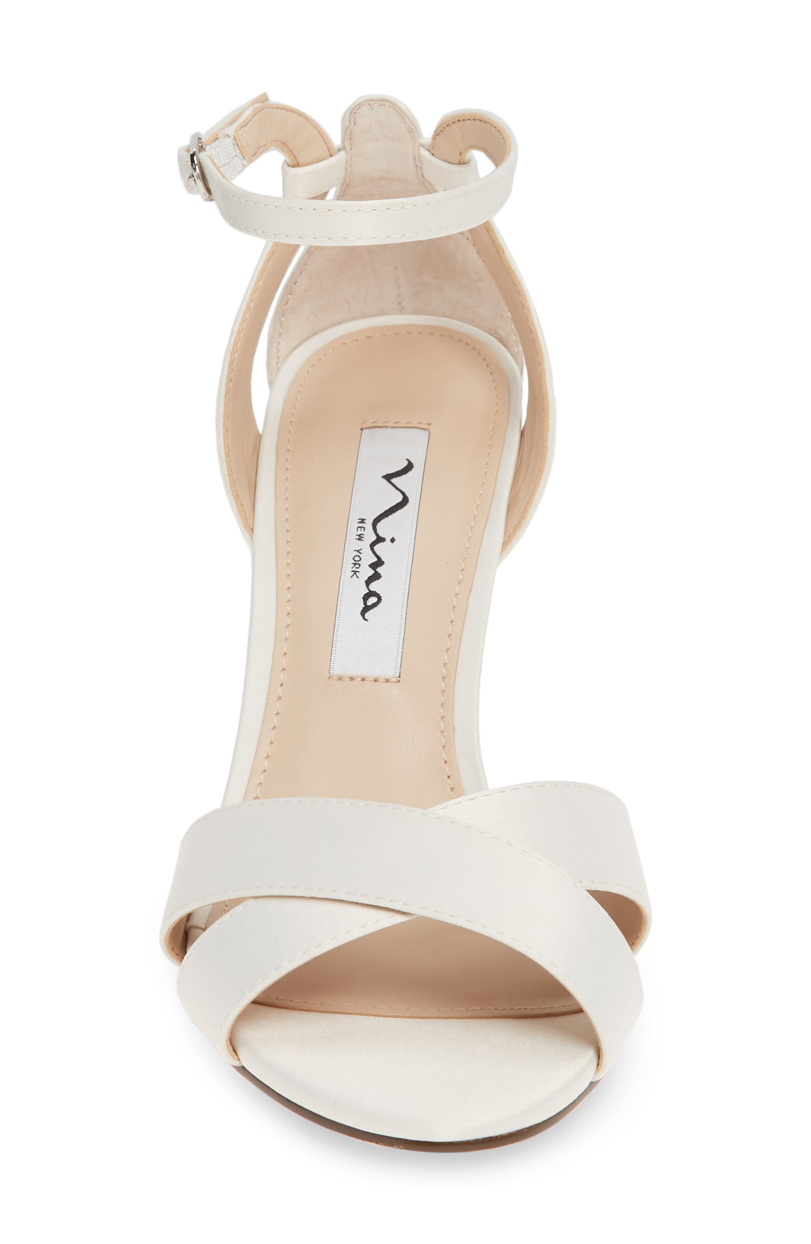 Ankle Strap Sandal, Alternate, color, IVORY SATIN
