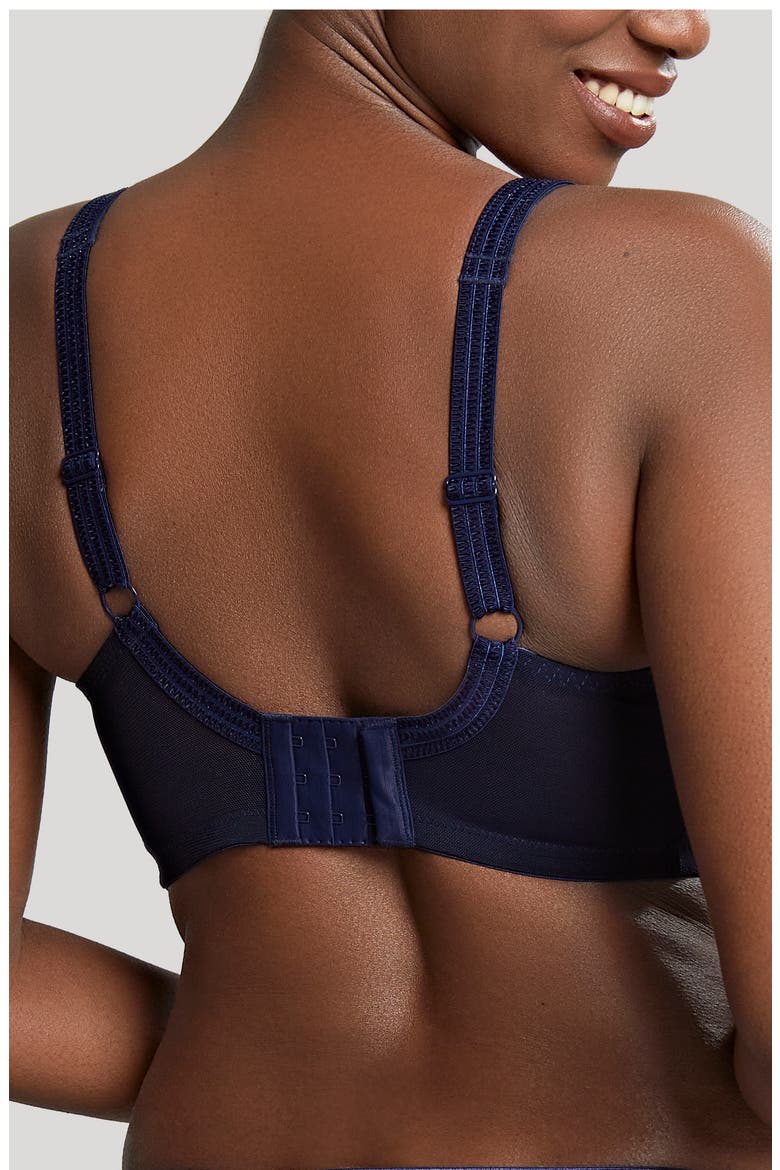 Envy Underwire Stretch Lace Side Support Bra, Alternate, color, NAVY
