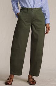 Lands' End High Rise Barrel Leg Chino Pants