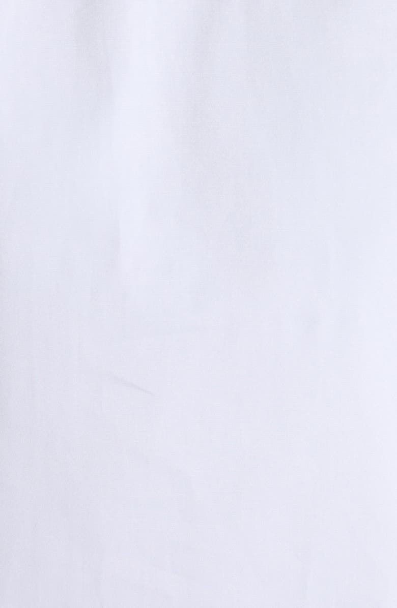 McQueen Pleated Cotton Poplin Peplum Shirt, Alternate, color, White