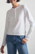 Brooklyn Industries Long Sleeve Stretch Cotton Crop Henley