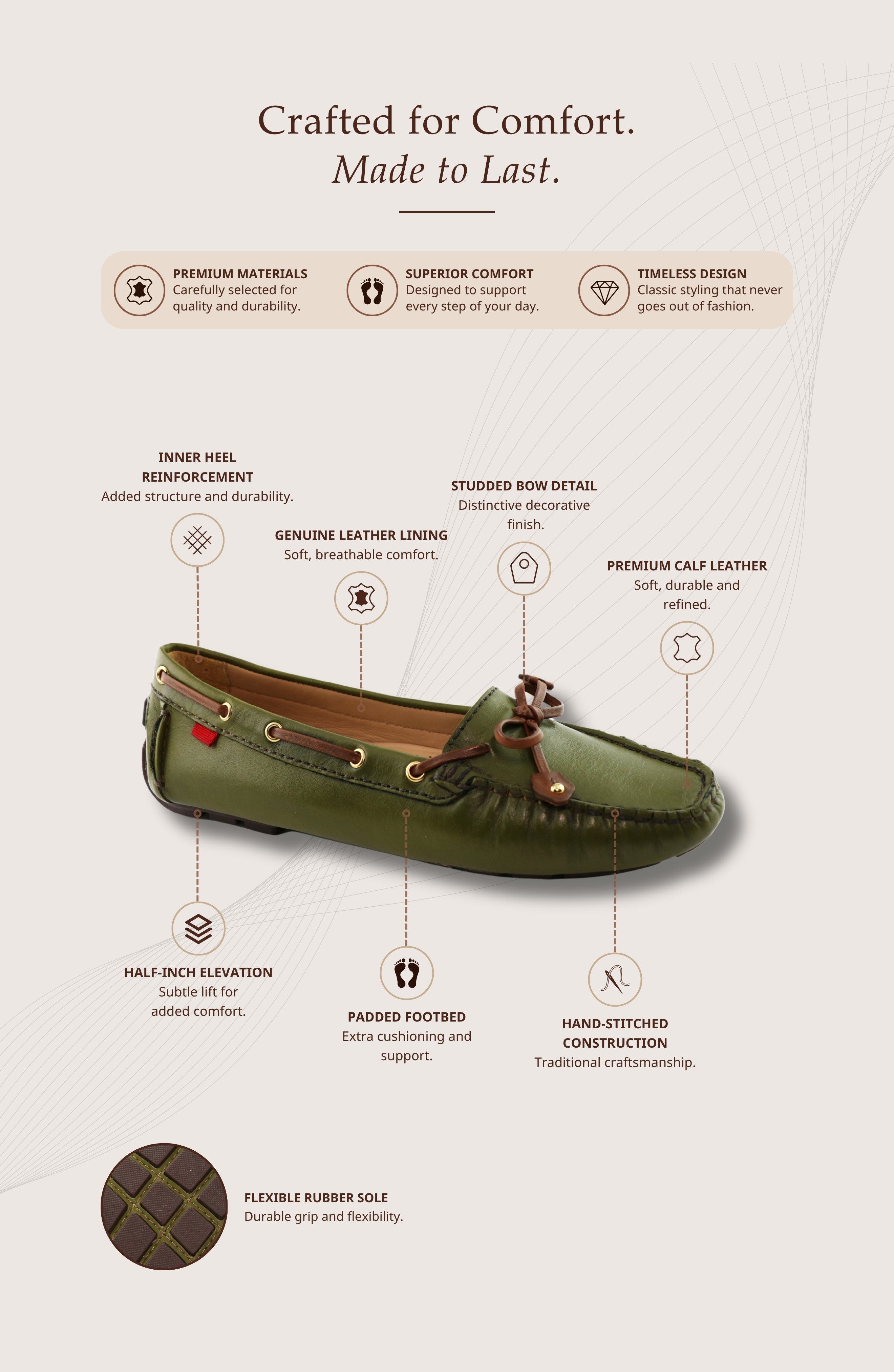 Cypress Hill Leather Tiebow Driver Loafer, Alternate, color, Olivewood Napa