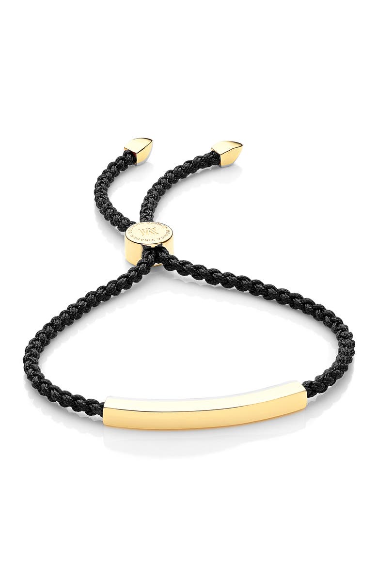 Linear Bar Friendship Bracelet, Main, color, 18CT GOLD ON STERLING SILVER