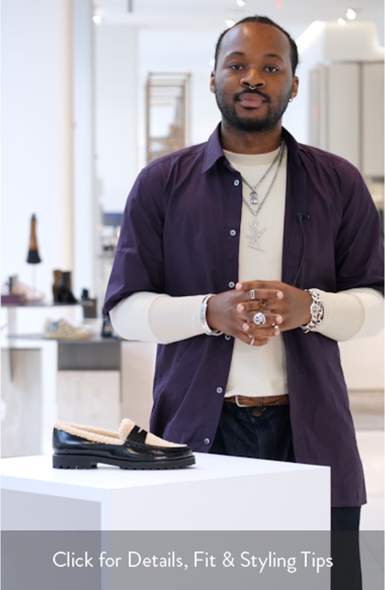 Eliis Genuine Shearling Penny Loafer, sales video thumbnail