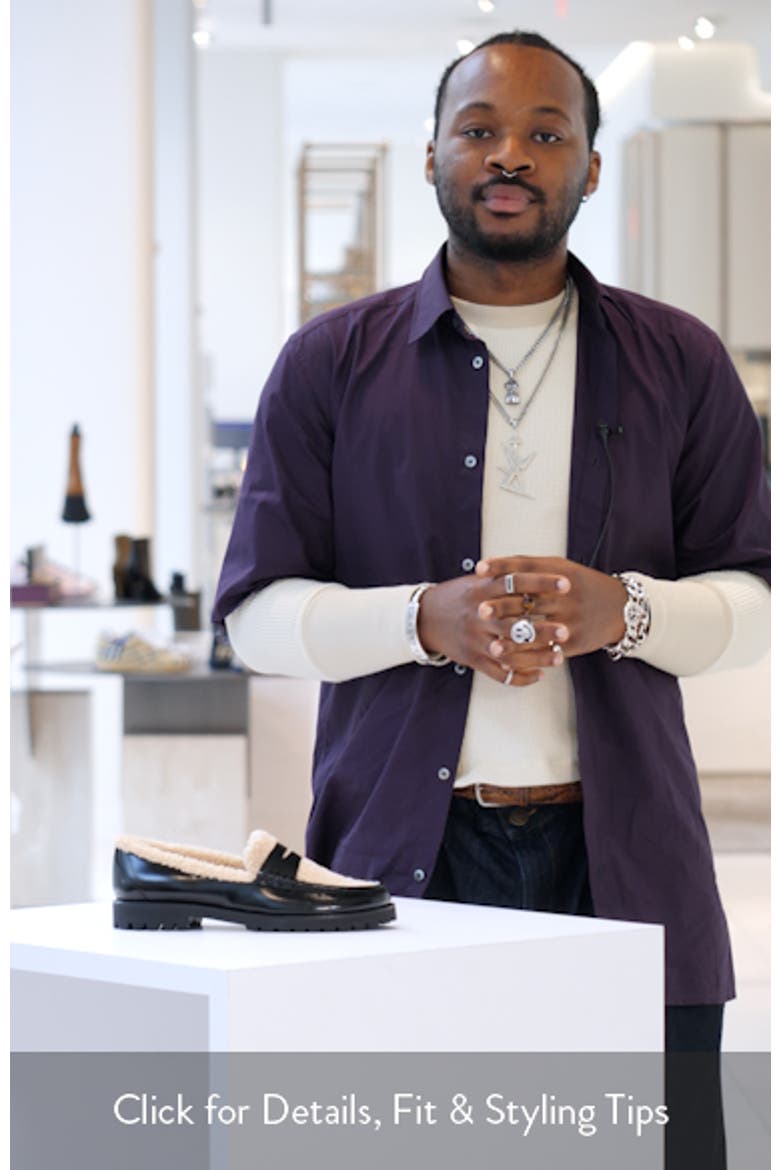 Eliis Genuine Shearling Penny Loafer video