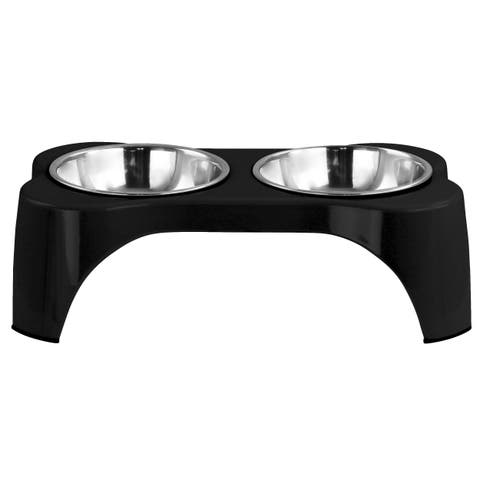 Bow Wow Meow 3 Piece Elevated Pet Bowl Dinner Set