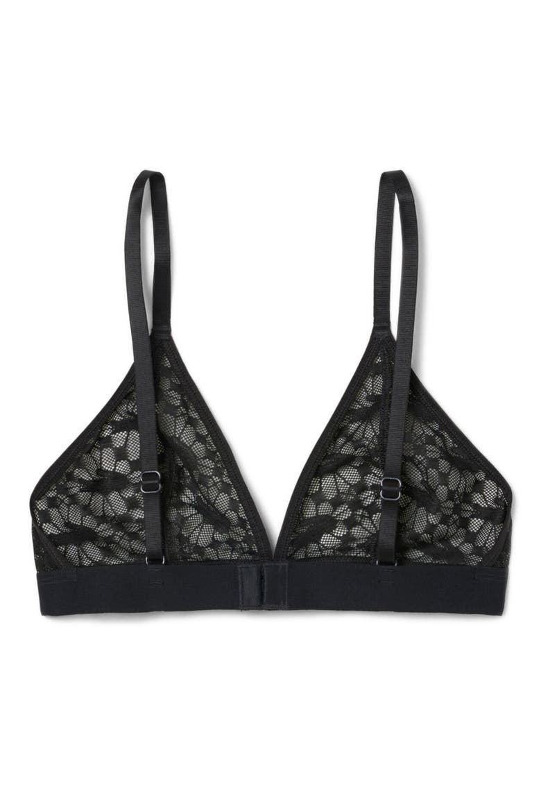 Wireless Lace Bra, Alternate, color, 031 - NOIR