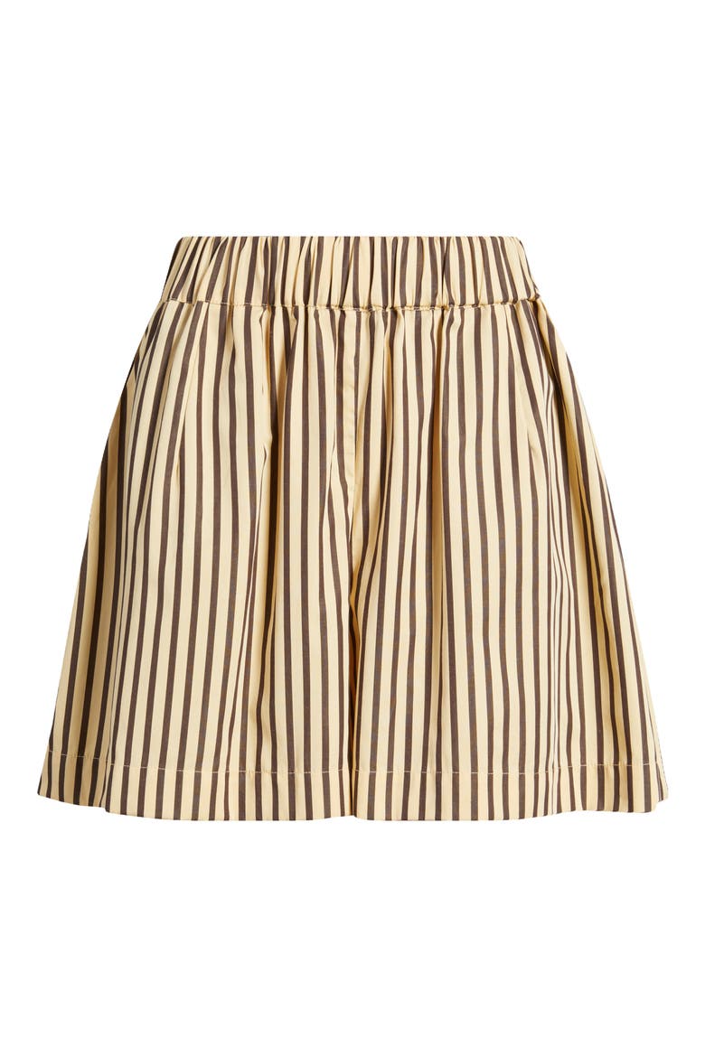 Clemente Striped Cotton Shorts, Alternate, color, CARMEN STRIPE-SAND CIDER