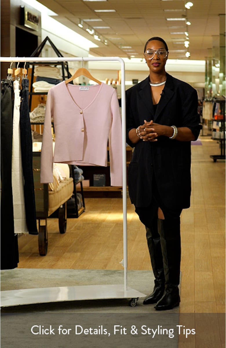 Perla V-Neck Split Front Cardigan, sales video thumbnail