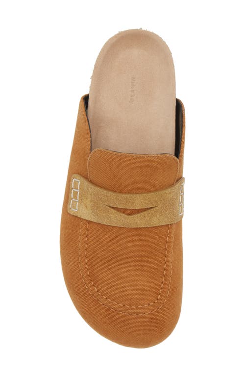Jw Anderson Canvas Loafer Mule In Brown