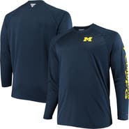 Columbia Men's Columbia Navy Michigan Wolverines Big & Tall Terminal Tackle Long Sleeve Omni-Shade T-Shirt