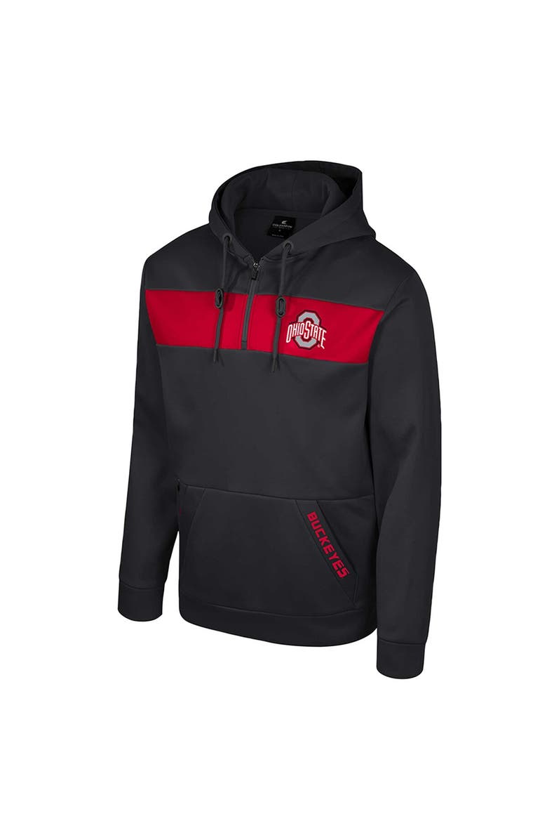 COLOSSEUM Men's Colosseum Black Ohio State Buckeyes Quarter-Zip Hoodie, Alternate, color, Black