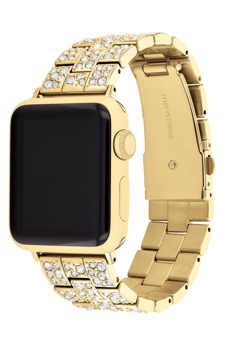 COACH Pavé Crystal Apple Watch<sup>®</sup> Bracelet Watchband, Alternate, color, 