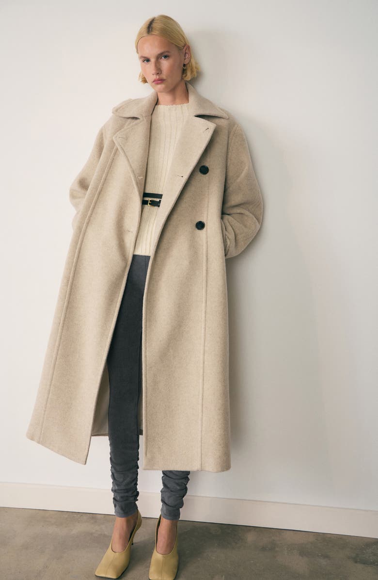 MANGO Ruched Stretch Cotton Leggings, Alternate, color, 