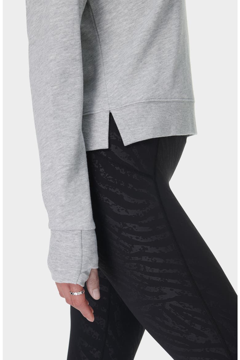 After Class Cotton Turtleneck Crop Sweatshirt, Alternate, color, LIGHT GREY MARL
