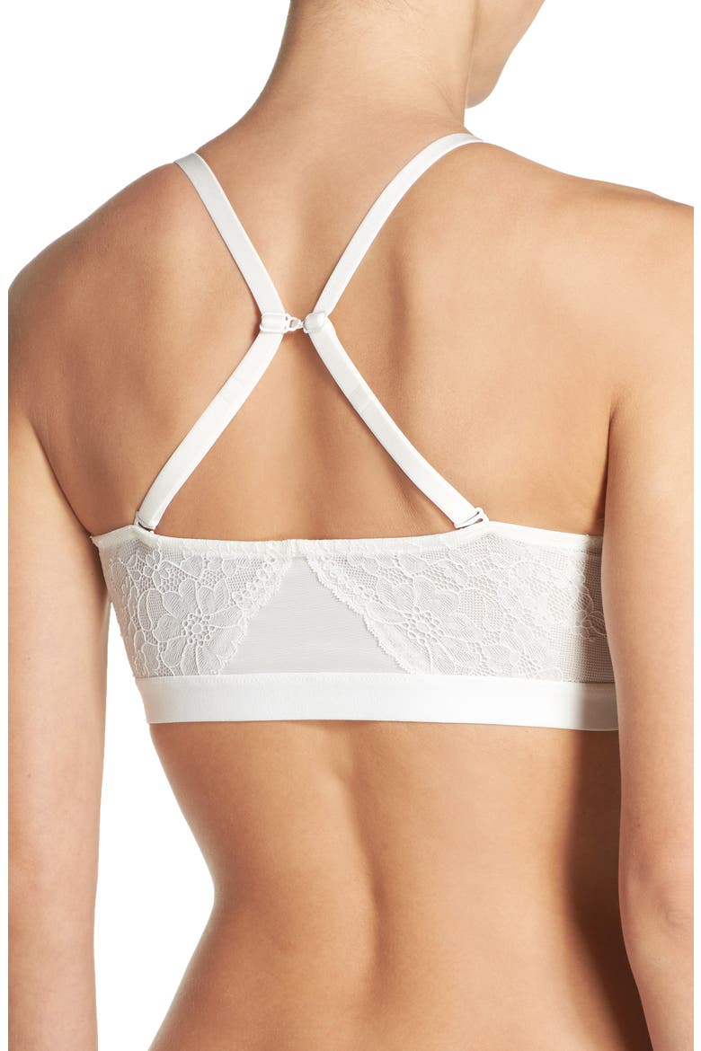 Spotlight On Lace Bralette, Alternate, color, WHITE