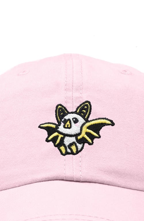 Dalix Honduran Bat Embroidered Dad Hat In Washed Pink