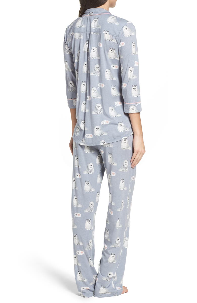 PJ Salvage Playful Print Pajamas & Eye Mask, Alternate, color, 