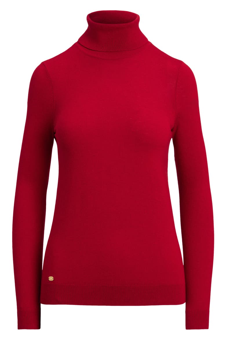 Slim Turtleneck Sweater, Alternate, color, RALPH RED