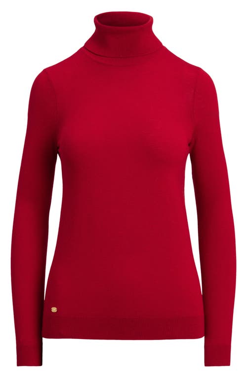 Ralph Lauren Lauren Slim Turtleneck Sweater In Red