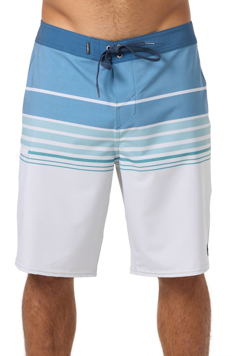 O'Neill Hyperfreak Heat Stripe Swim Trunks, Main, color, Fog