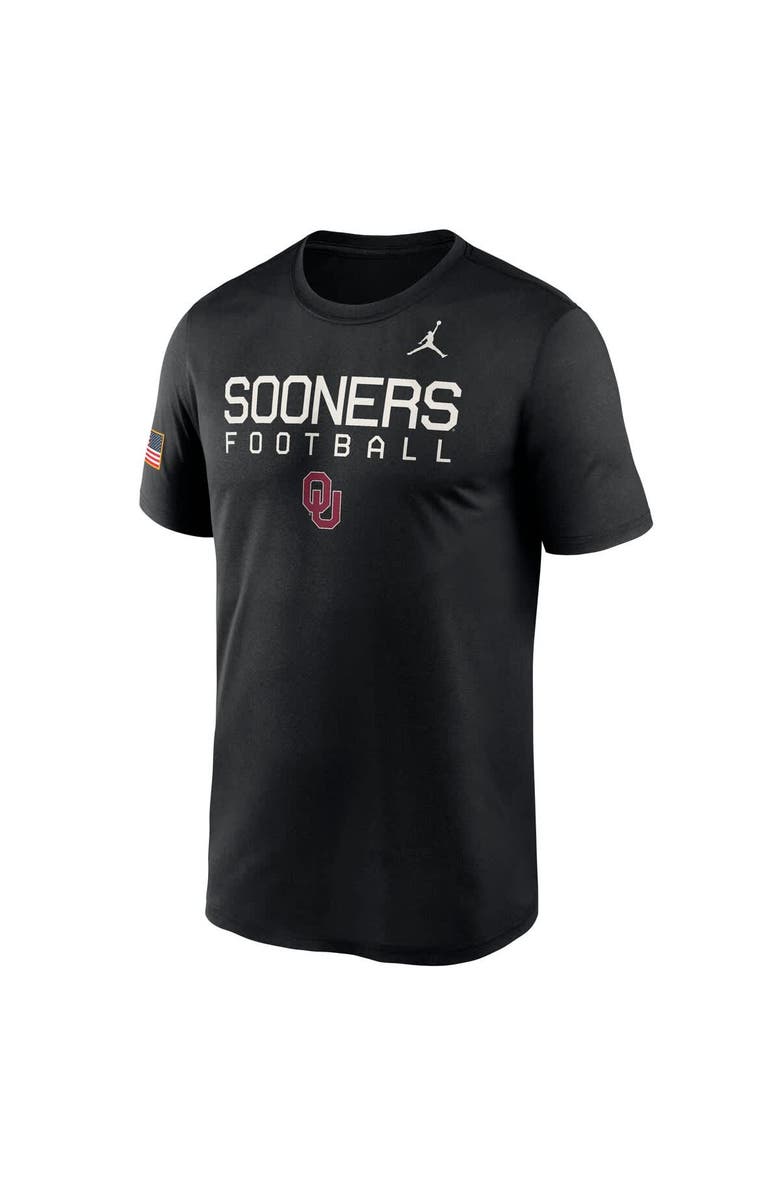 Jordan Brand Men's Jordan Brand  Black Oklahoma Sooners 2024 Military Appreciation Legend Performance T-Shirt, Alternate, color, 