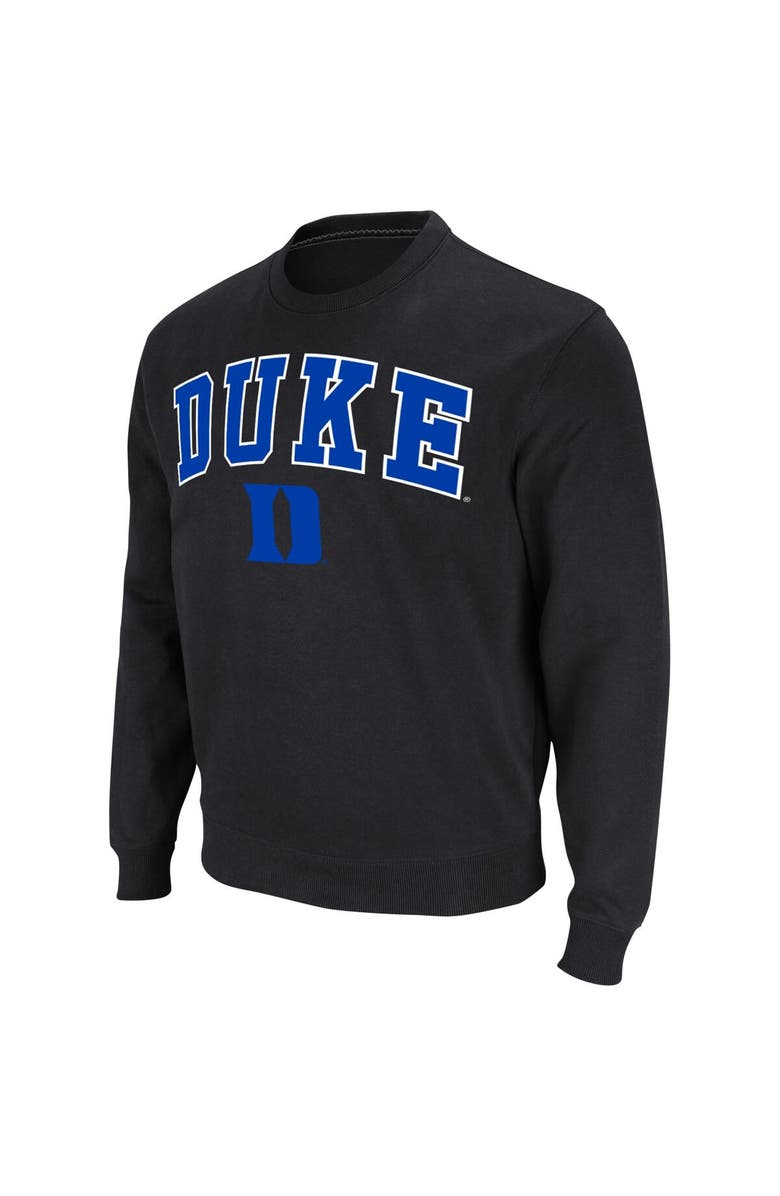 COLOSSEUM Men's Colosseum Black Duke Blue Devils Arch & Logo Pullover Sweatshirt, Alternate, color, Black