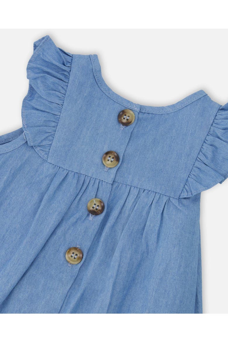 Light Blue Chambray Dress and Bloomer Set, Alternate, color, Light Blue Denim