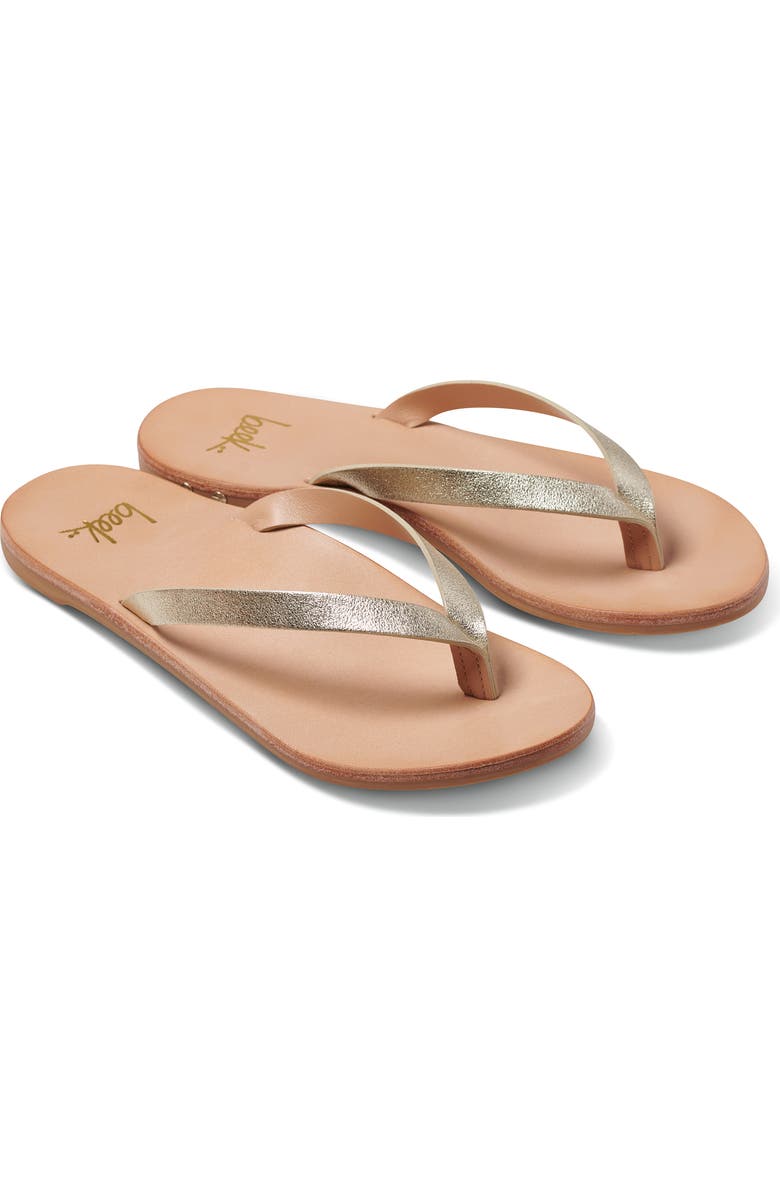 Beek Seabird Flip Flop, Main, color, Platinum/Honey