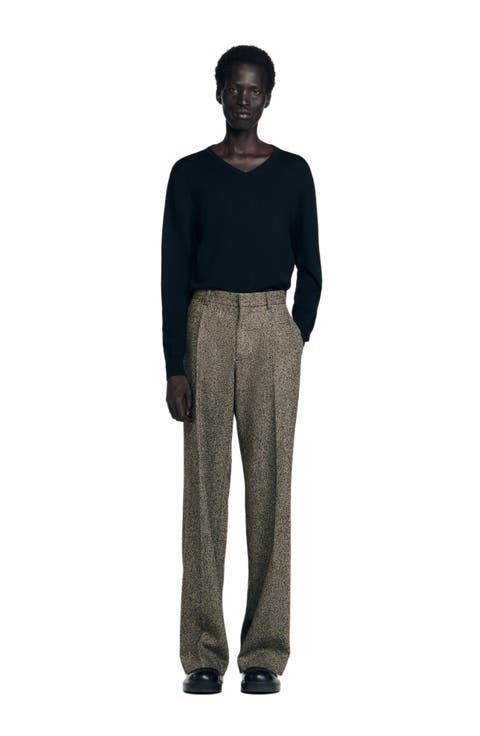 Wide-leg suit trousers